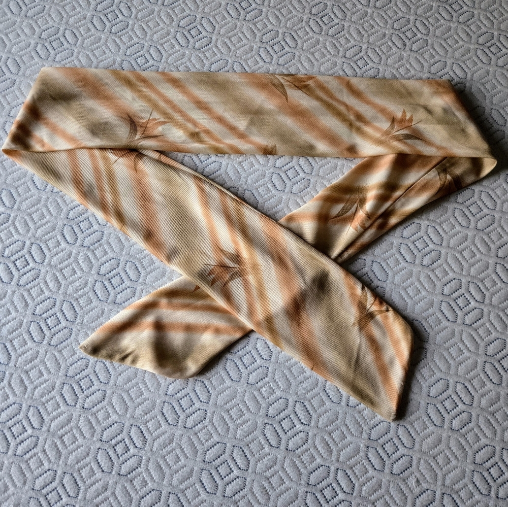 Elegant Floral Print Skinny Scarf